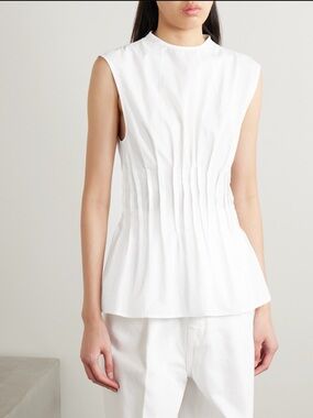 NWT Khaite Westin Top -  White size 8